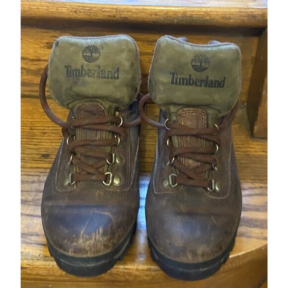 Timberland 95130 Euro Hiker Dark Brown Leather Boots Women’s 8.5 - Picture 2 of 8